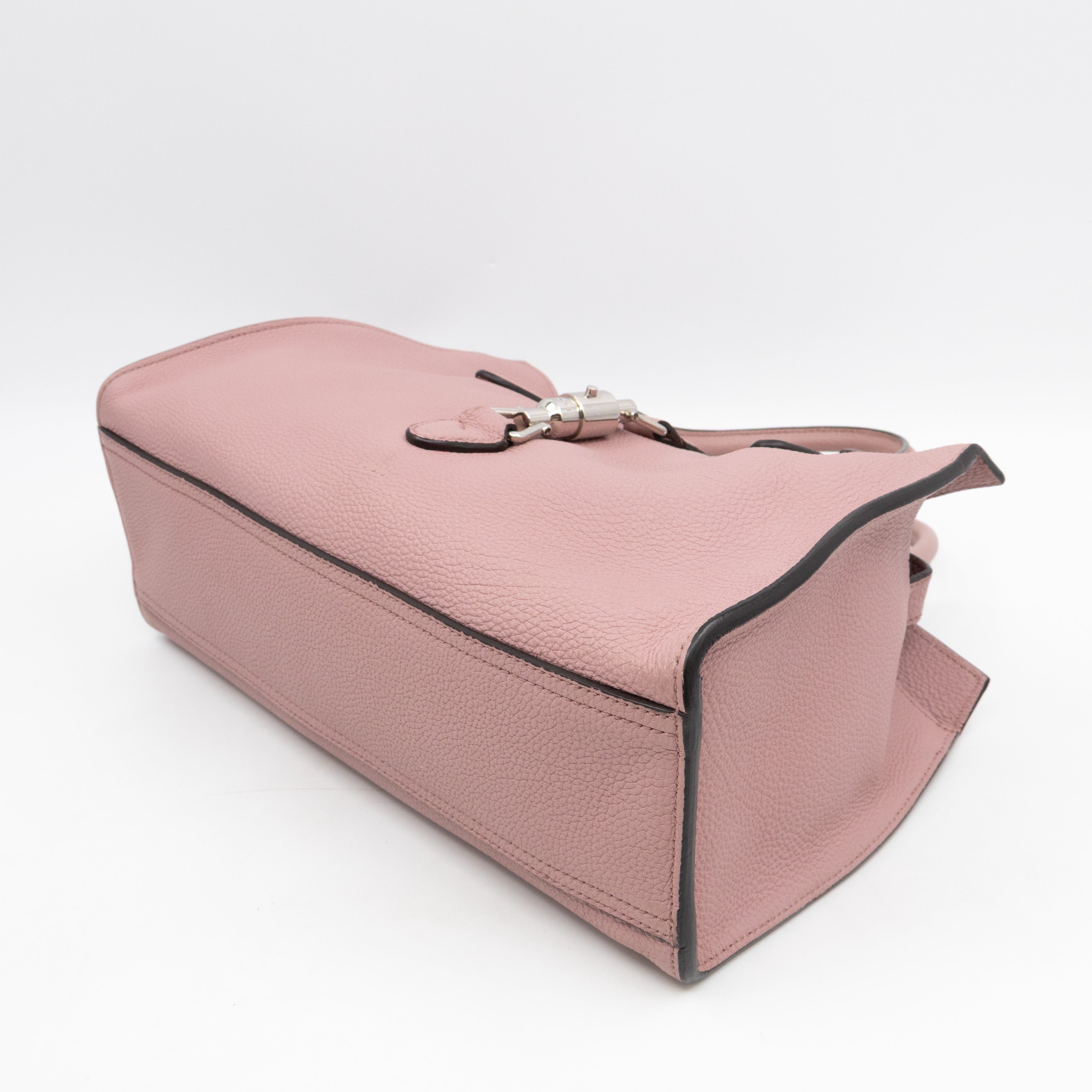 New Jackie Top Handle Bag Pink Leather