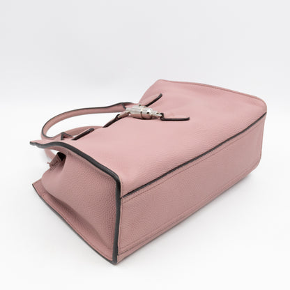 New Jackie Top Handle Bag Pink Leather