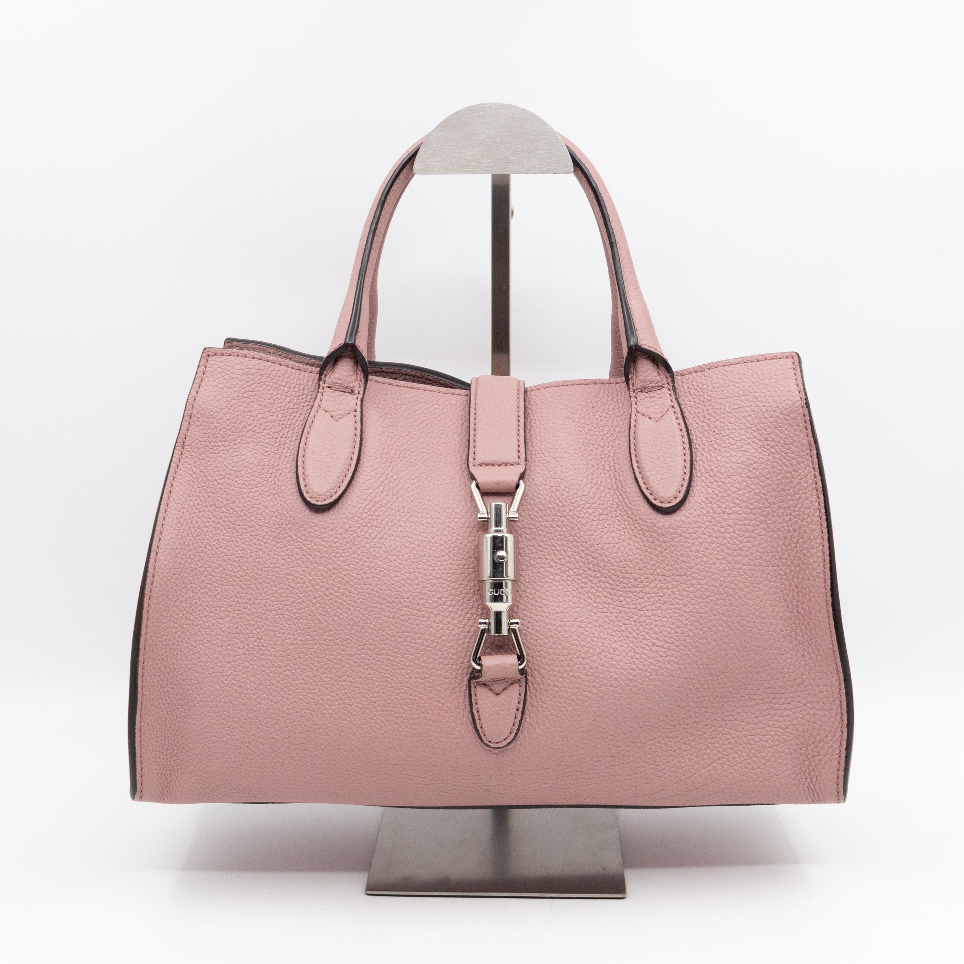 New Jackie Top Handle Bag Pink Leather