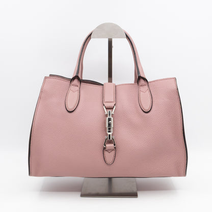 New Jackie Top Handle Bag Pink Leather