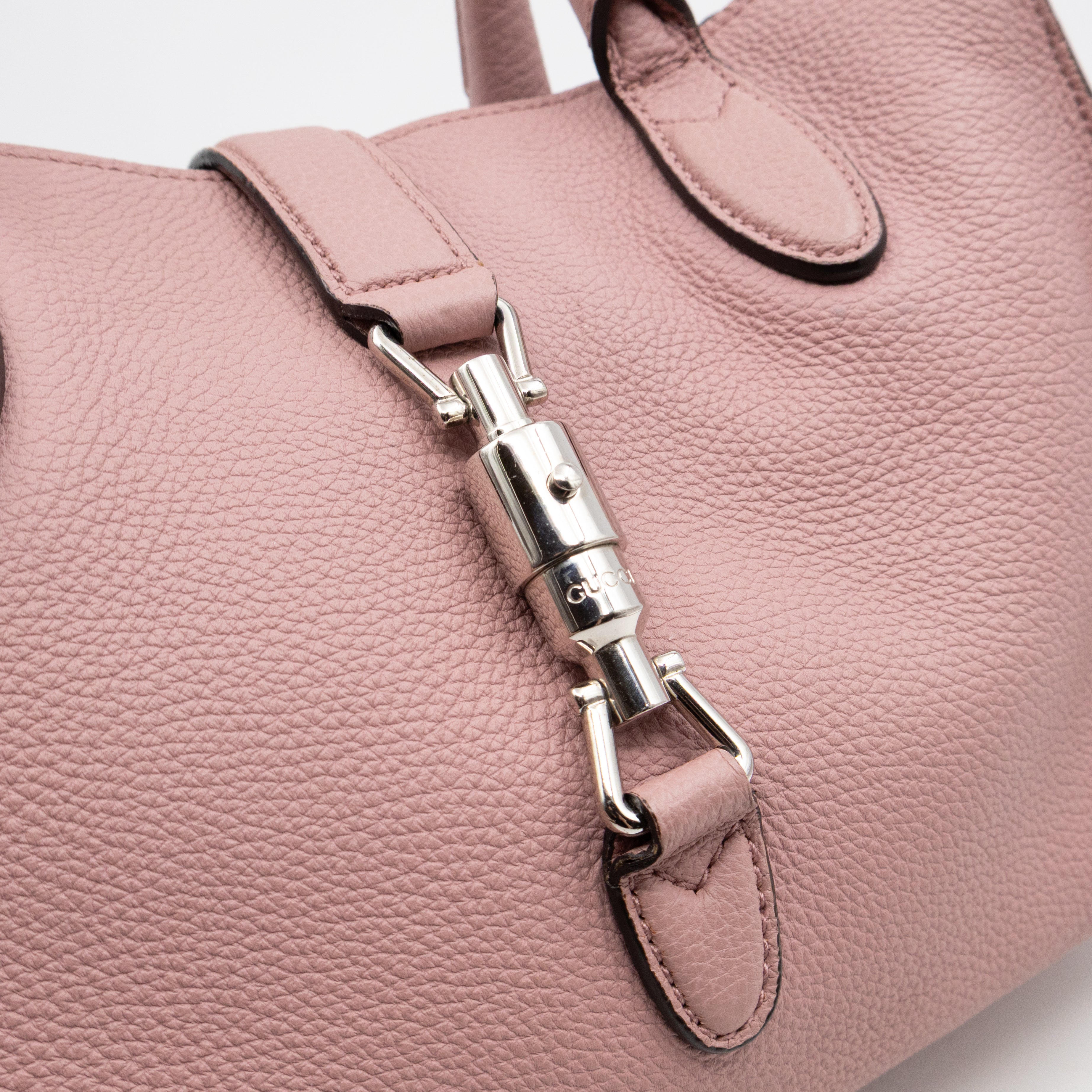 New Jackie Top Handle Bag Pink Leather