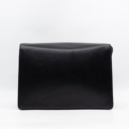 GG Ring Shoulder Bag Black Leather