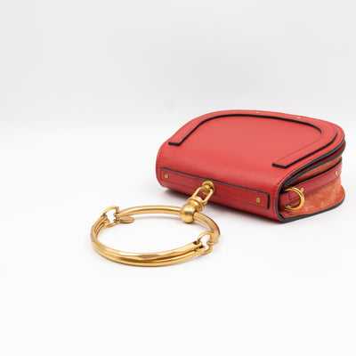 Small Nile Bracelet Bag Red Leather