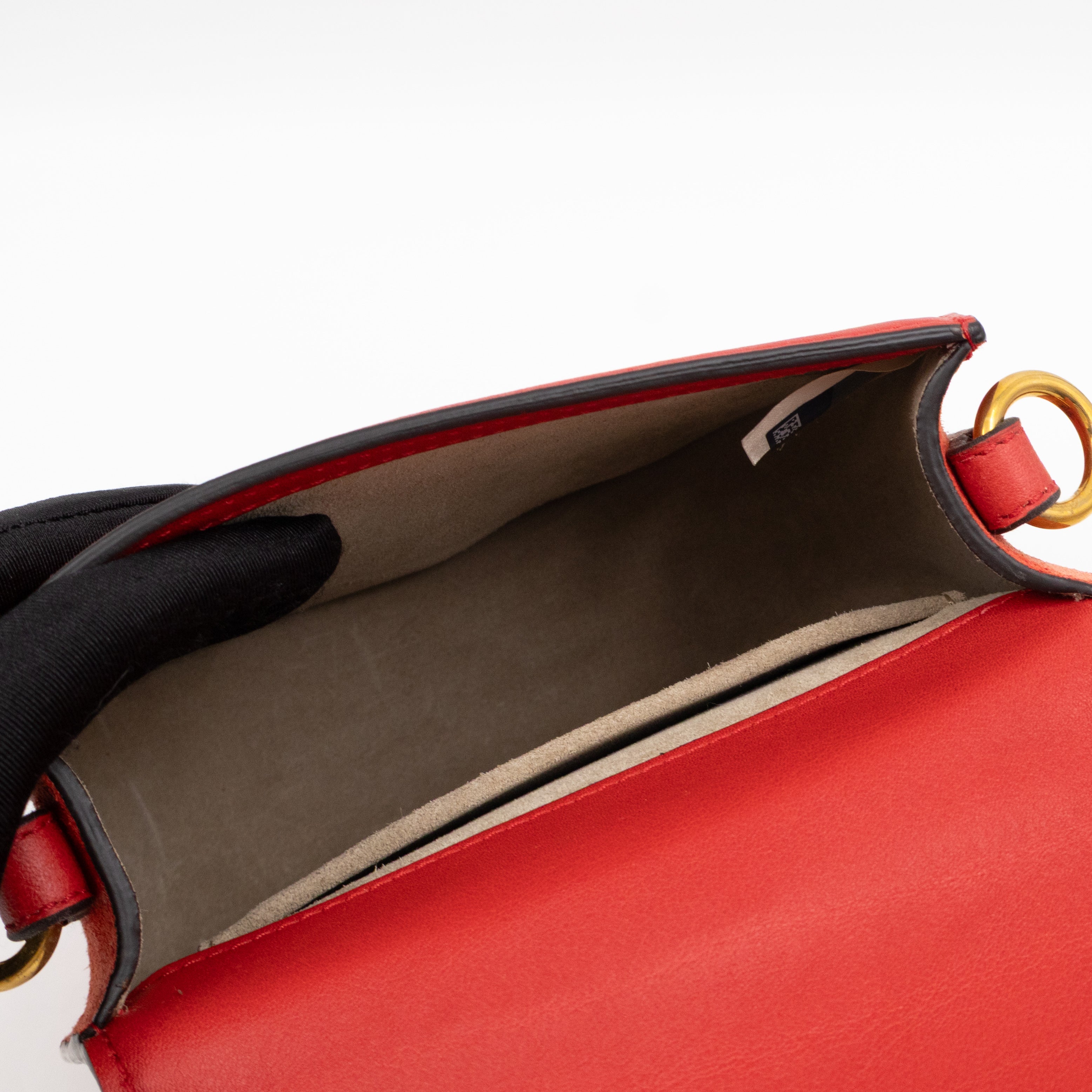 Small Nile Bracelet Bag Red Leather