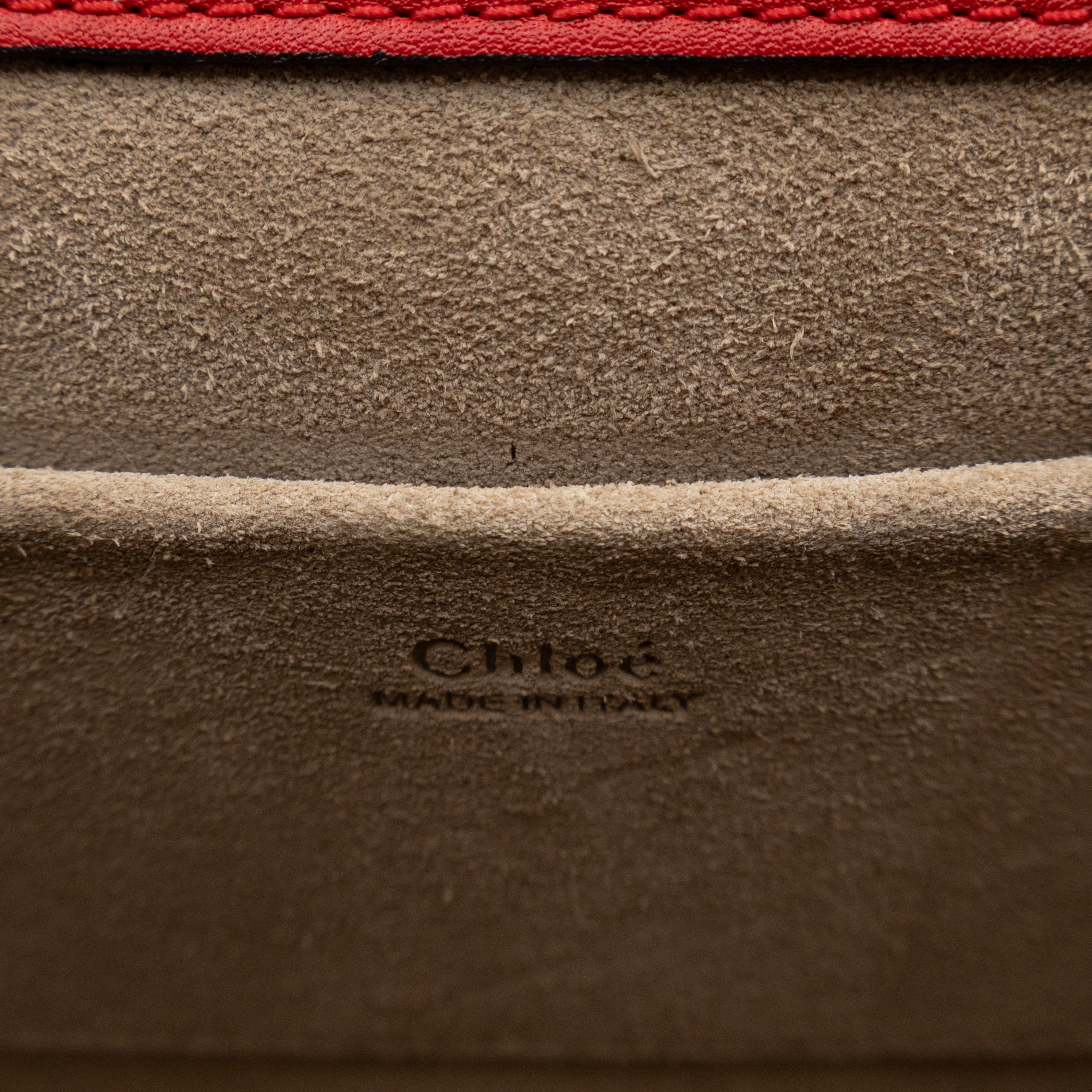 Small Nile Bracelet Bag Red Leather