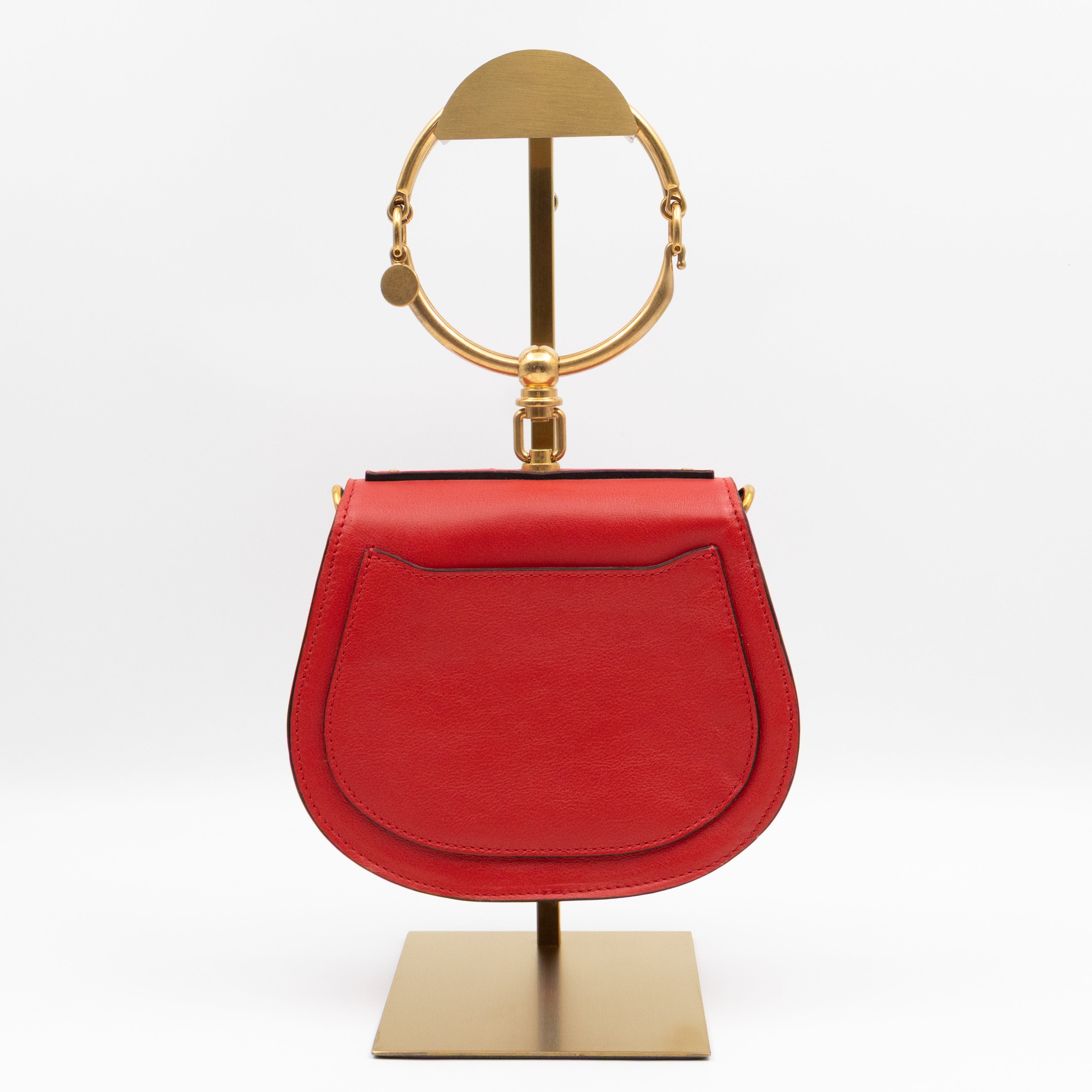 Small Nile Bracelet Bag Red Leather