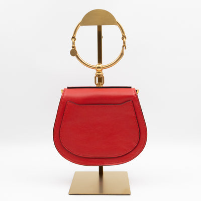Small Nile Bracelet Bag Red Leather
