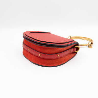 Small Nile Bracelet Bag Red Leather