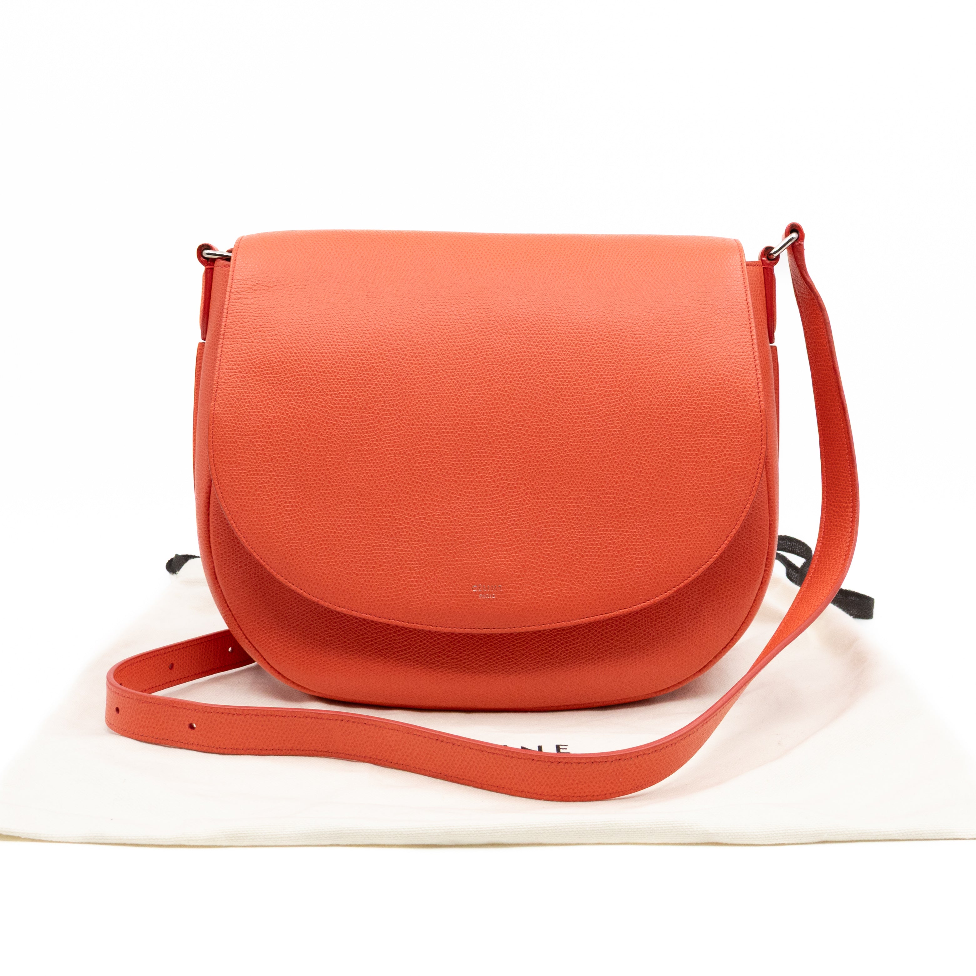 Trotteur Messenger Bag Orange Leather