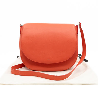 Trotteur Messenger Bag Orange Leather