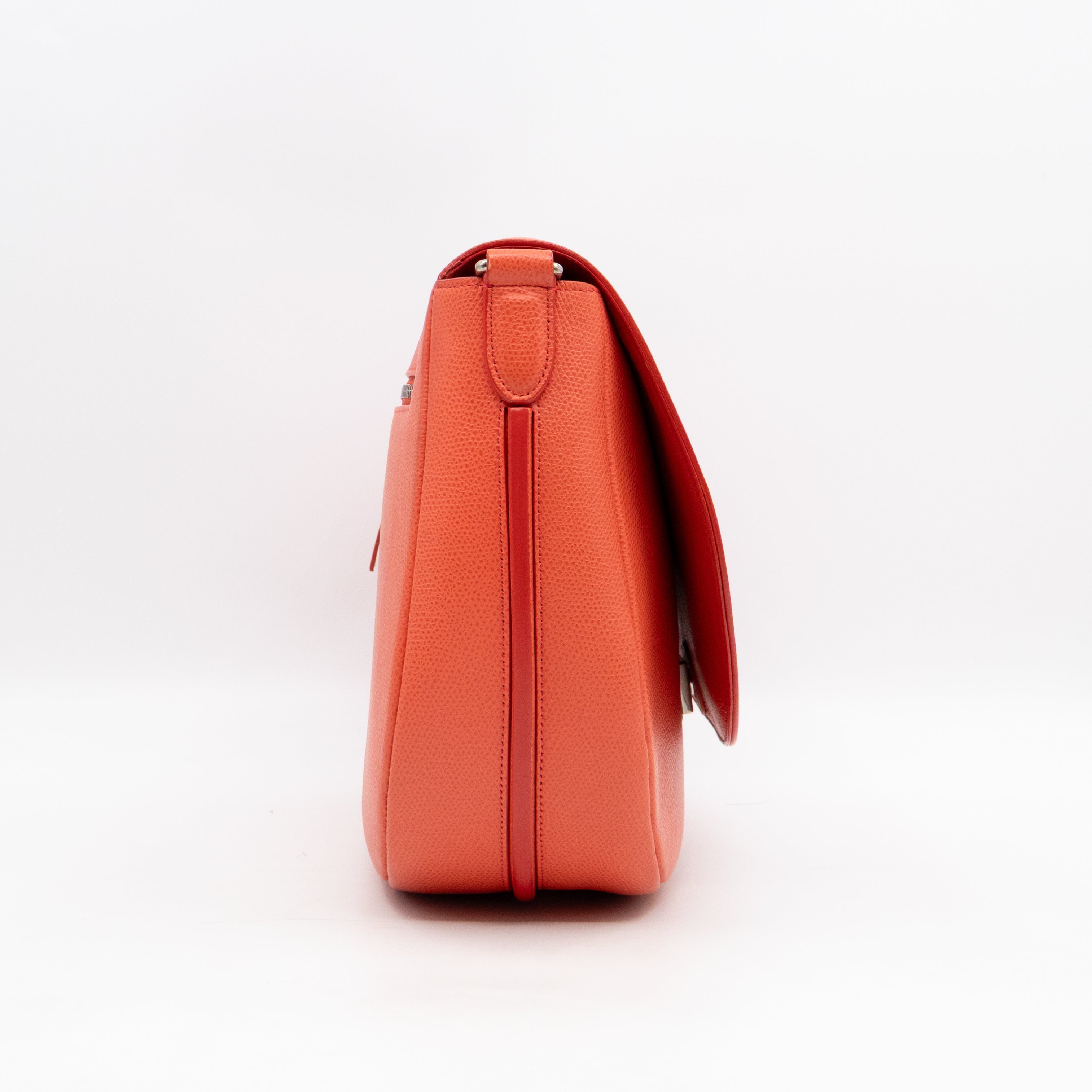 Trotteur Messenger Bag Orange Leather