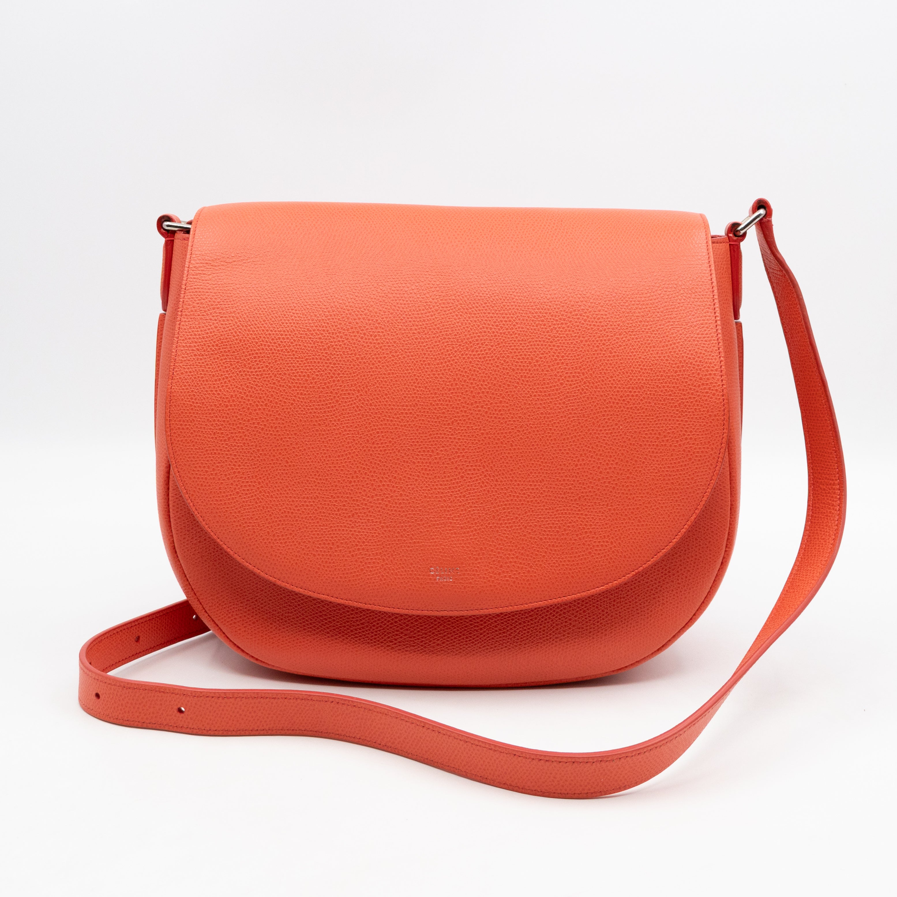 Trotteur Messenger Bag Orange Leather