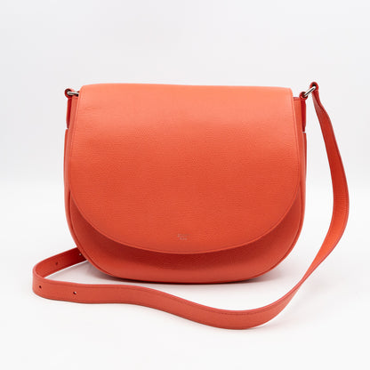Trotteur Messenger Bag Orange Leather