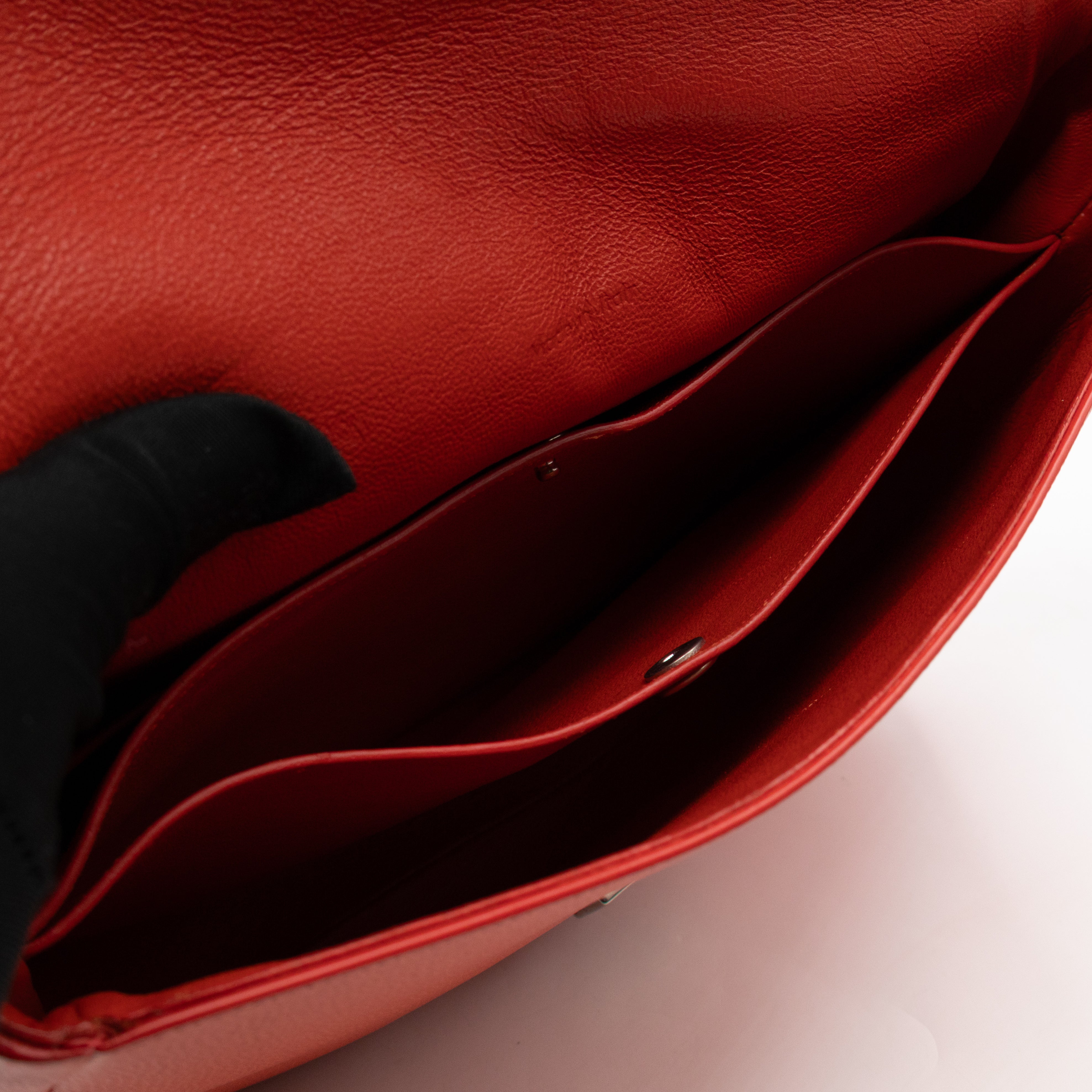 Trotteur Messenger Bag Orange Leather