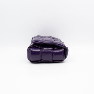 Classic Padded Cassette Purple Intrecciato Patent Leather