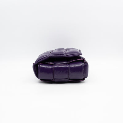 Classic Padded Cassette Purple Intrecciato Patent Leather