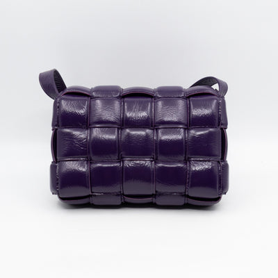 Classic Padded Cassette Purple Intrecciato Patent Leather