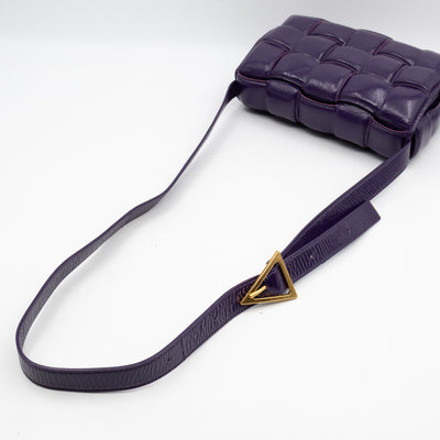 Classic Padded Cassette Purple Intrecciato Patent Leather