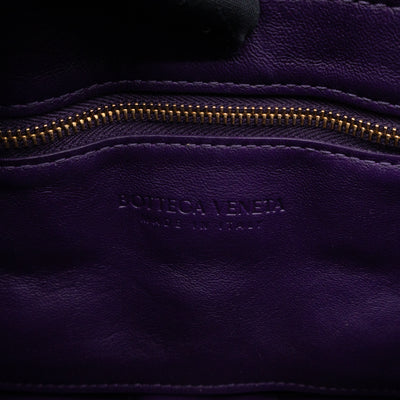 Classic Padded Cassette Purple Intrecciato Patent Leather
