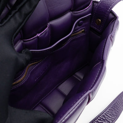 Classic Padded Cassette Purple Intrecciato Patent Leather