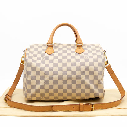 Speedy 30 Bandouliere Damier Azur