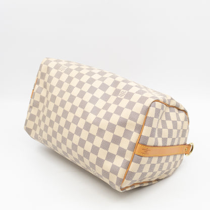 Speedy 30 Bandouliere Damier Azur