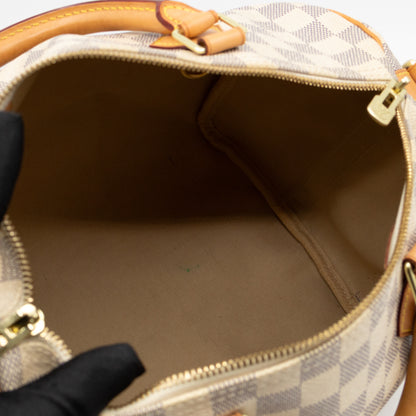 Speedy 30 Bandouliere Damier Azur