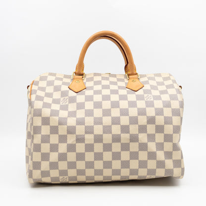 Speedy 30 Bandouliere Damier Azur