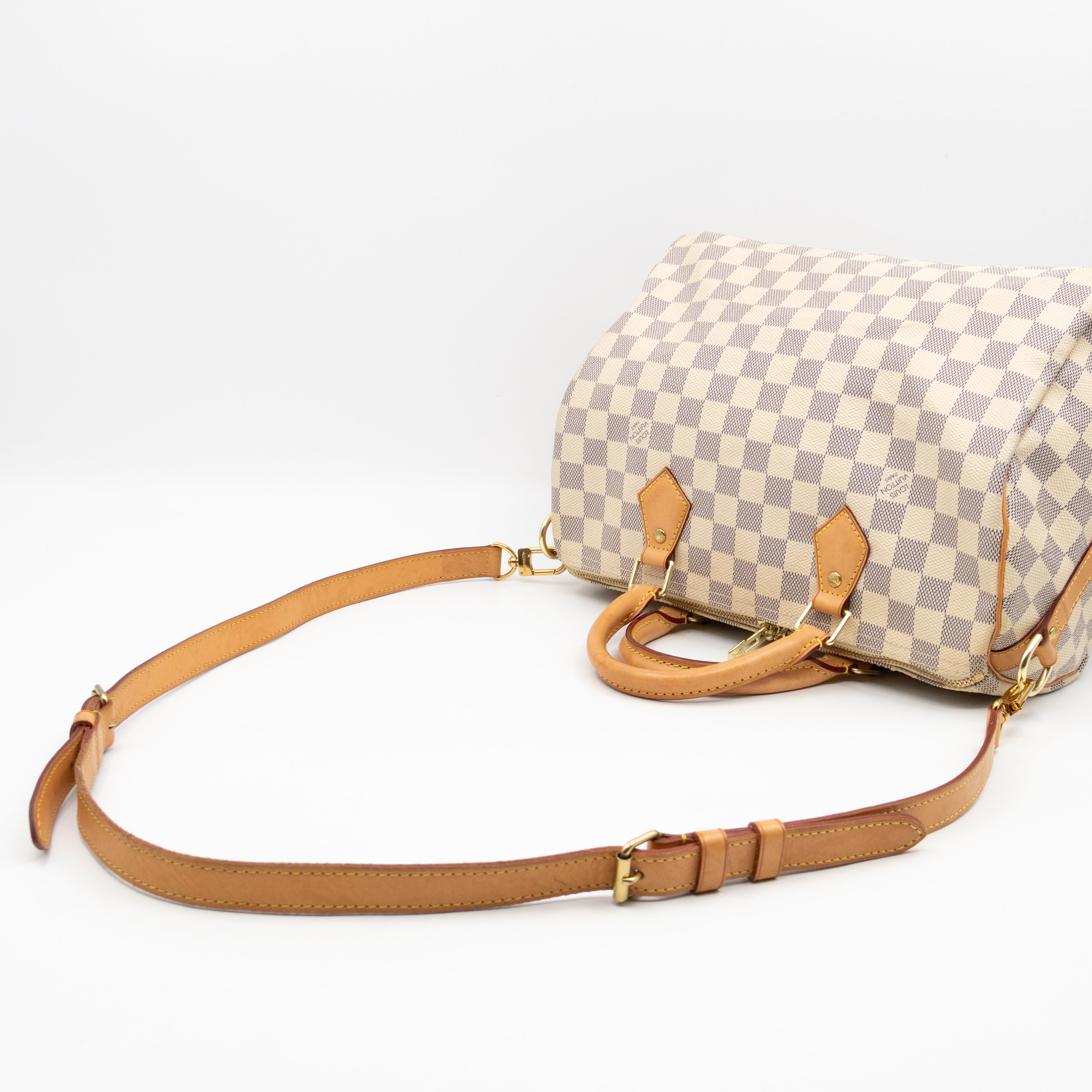 Speedy 30 Bandouliere Damier Azur