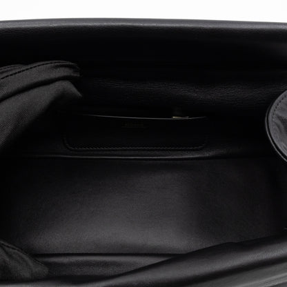 Juana Clutch Black Lamskin Leather Light Gold