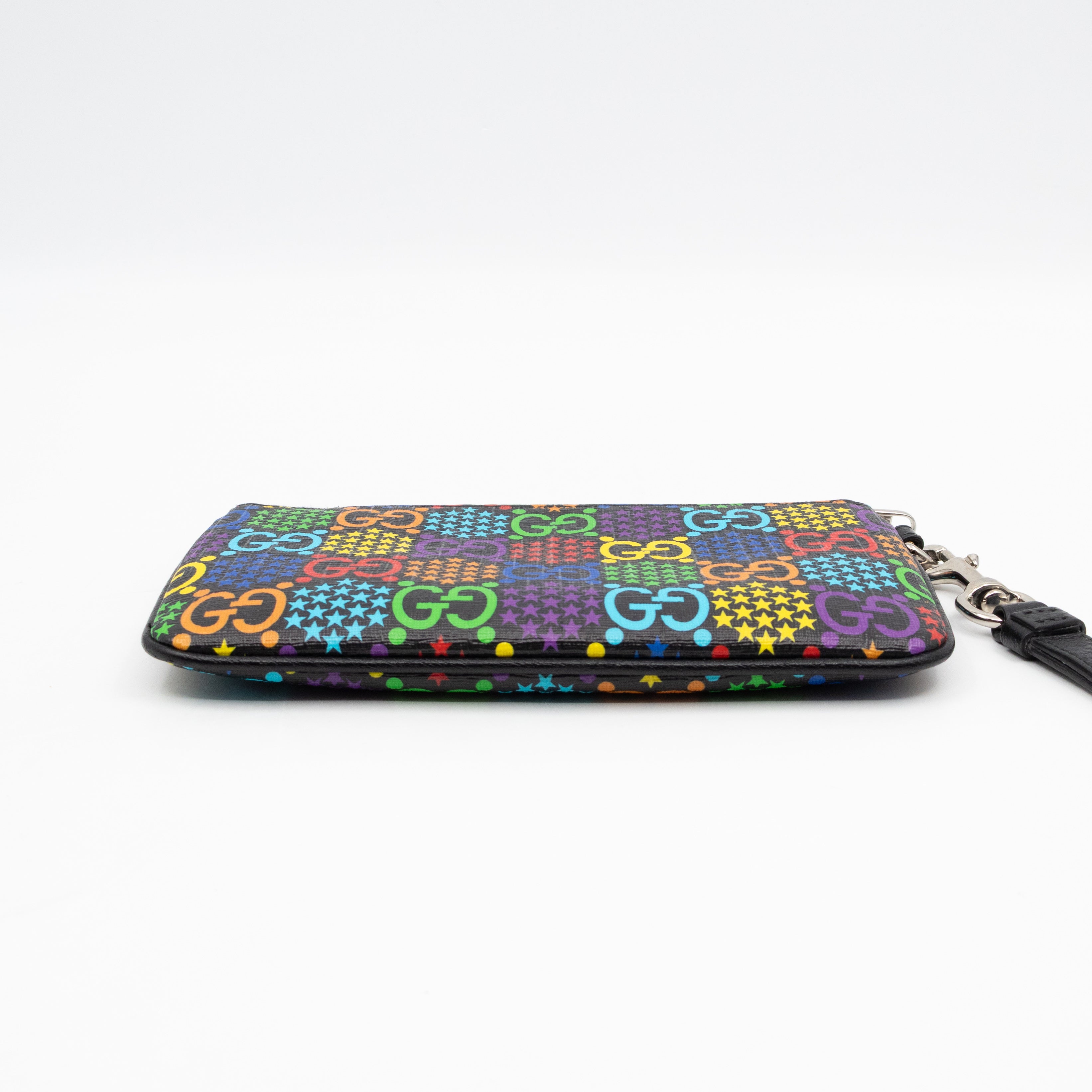 GG Wristlet Zip Pouch GG Psychedelic Canvas