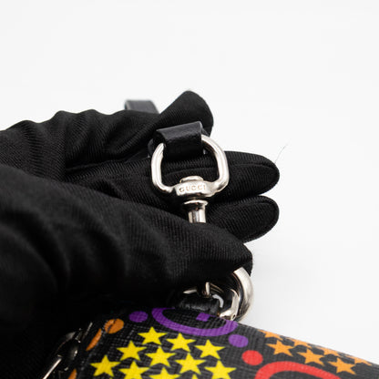 GG Wristlet Zip Pouch GG Psychedelic Canvas