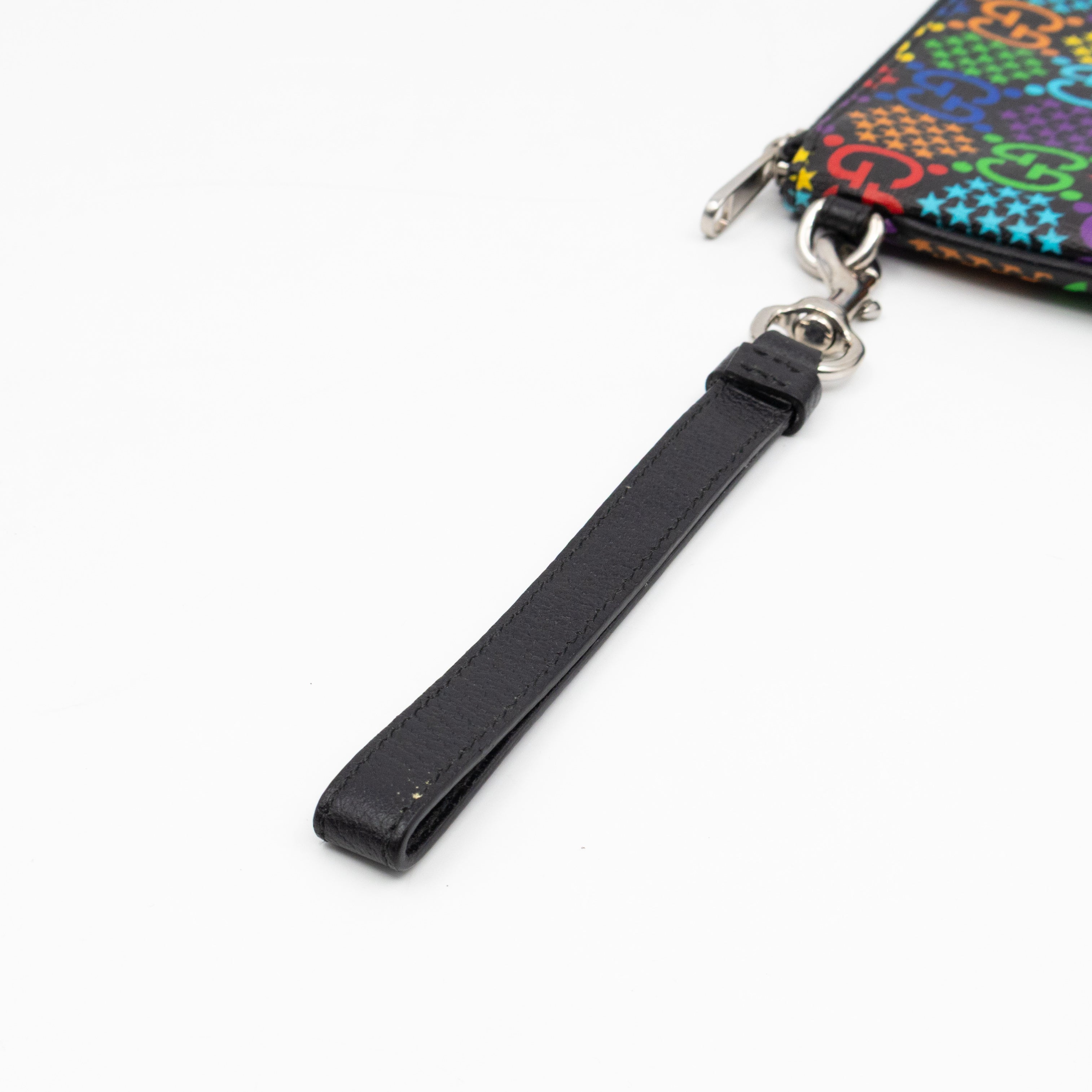 GG Wristlet Zip Pouch GG Psychedelic Canvas