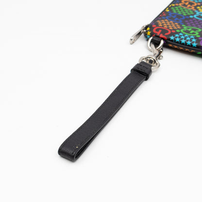GG Wristlet Zip Pouch GG Psychedelic Canvas