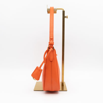 Mini Re-Edition Shoulder Bag Lux Arancio Saffiano Leather