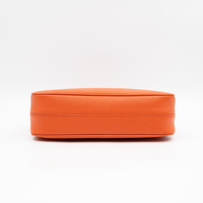 Mini Re-Edition Shoulder Bag Lux Arancio Saffiano Leather