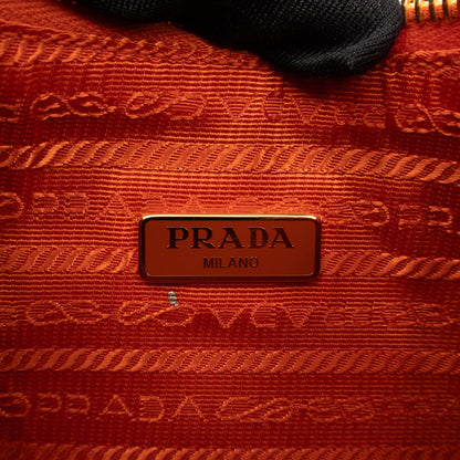 Mini Re-Edition Shoulder Bag Lux Arancio Saffiano Leather