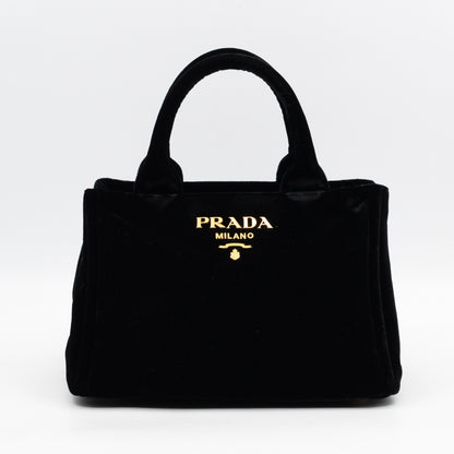 Canapa Mini Tote Bag Black Velvet