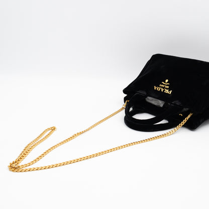Canapa Mini Tote Bag Black Velvet