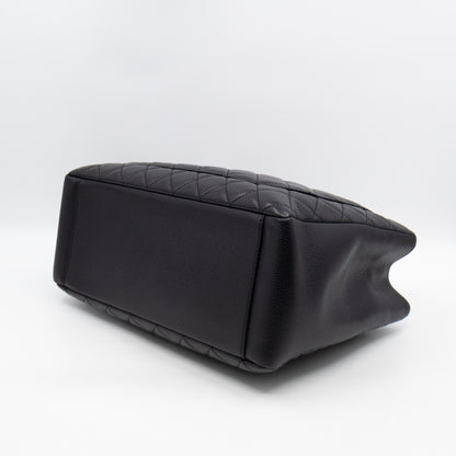 GST Grand Shopping Tote Black Caviar Silver