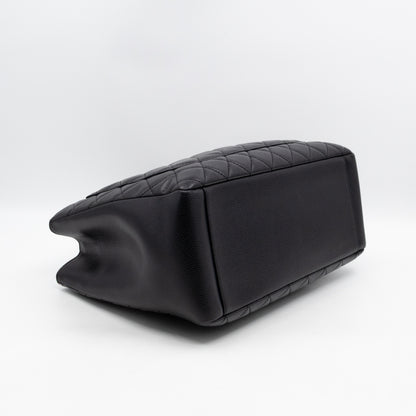 GST Grand Shopping Tote Black Caviar Silver