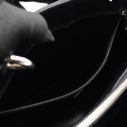 GST Grand Shopping Tote Black Caviar Silver