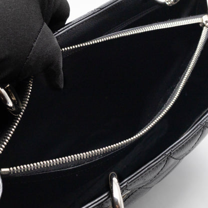 GST Grand Shopping Tote Black Caviar Silver