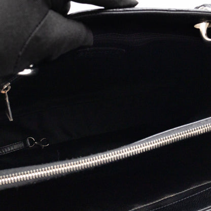 GST Grand Shopping Tote Black Caviar Silver