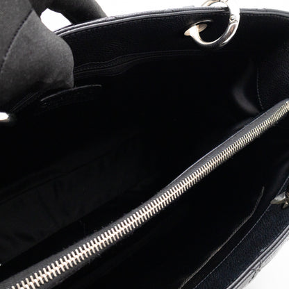 GST Grand Shopping Tote Black Caviar Silver