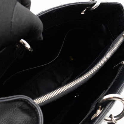 GST Grand Shopping Tote Black Caviar Silver
