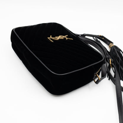 Lou Tassel Camera Bag Black Velvet