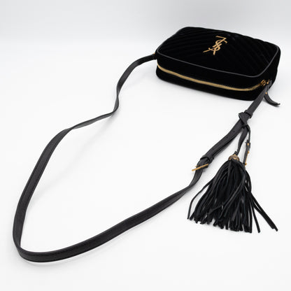 Lou Tassel Camera Bag Black Velvet