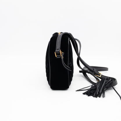 Lou Tassel Camera Bag Black Velvet