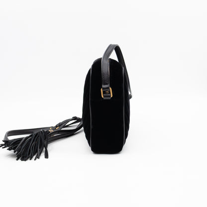 Lou Tassel Camera Bag Black Velvet